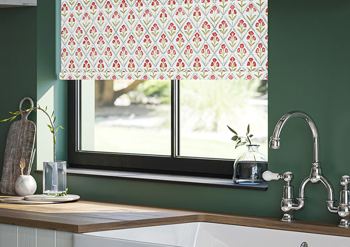 Chatsworth, Scarlet Red - Roller Blind - Image 5